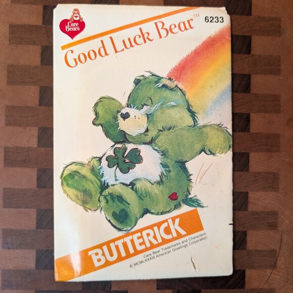 VINTAGE Butterick 6233 Good Luck Bear - Uncut - Care Bears - circa 1983 - Picture 1 of 3